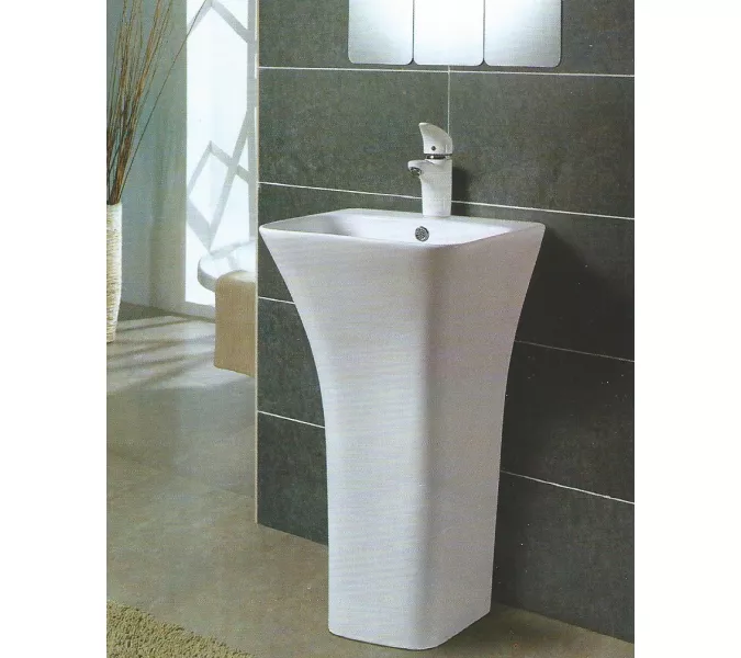 Раковина напольная прямоугольная  CeramaLux G-315/G-515, Выбрать размер: 45х43х83, изображение 4