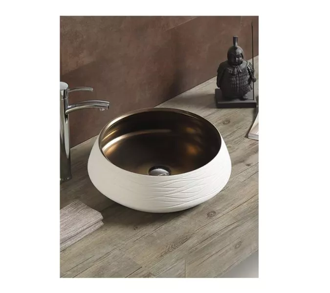 Раковина накладная круглая CeramaLux NC J2094, изображение 2