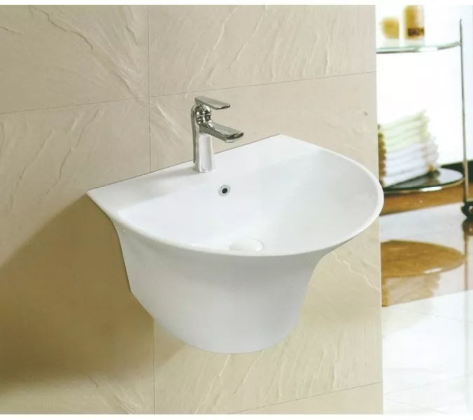 Умывальник подвесной полукруглый CeramaLux NB165, изображение 2