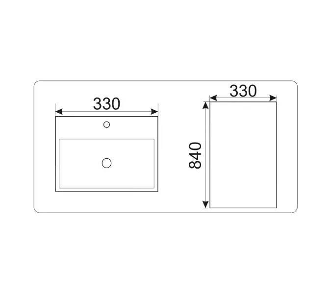Раковина напольная квадратная  CeramaLux NB147, изображение 3