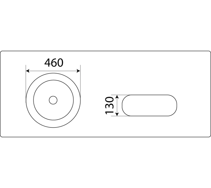 Раковина накладная круглая CeramaLux 7031, Выбрать цвет: Черный матовый, изображение 4