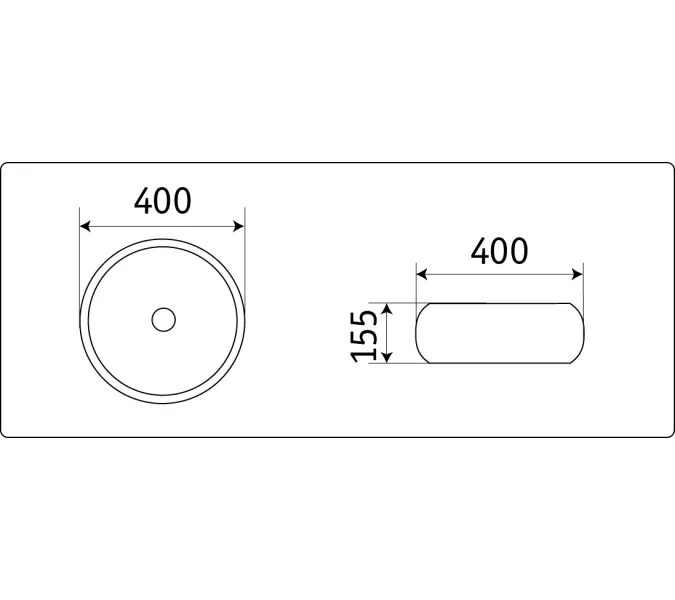 Раковина накладная круглая CeramaLux NC 78217, изображение 3