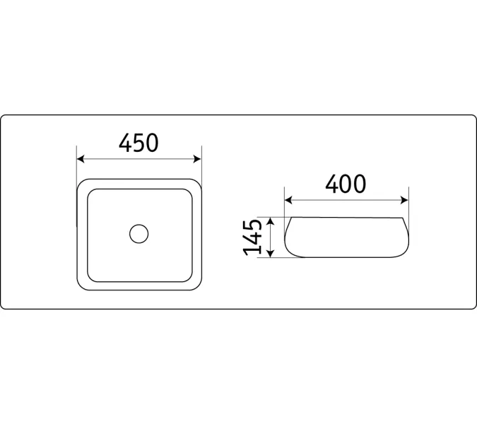 Раковина накладная прямоугольная CeramaLux NC C1068, 78321, Выбрать цвет: Золото, изображение 2