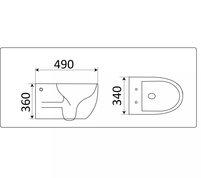 Унитаз подвесной CeramaLux CL2196 -1, изображение 2