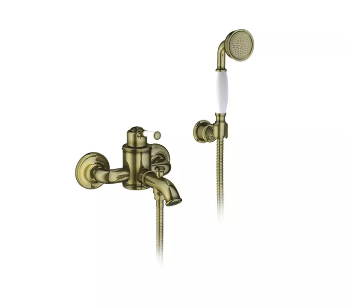 Смеситель для ванны с душем Timo Arisa 5314/02Y, Выбрать цвет: Антик