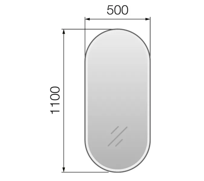 Зеркало 1 Marka  Lola 50 с подсветкой, изображение 5