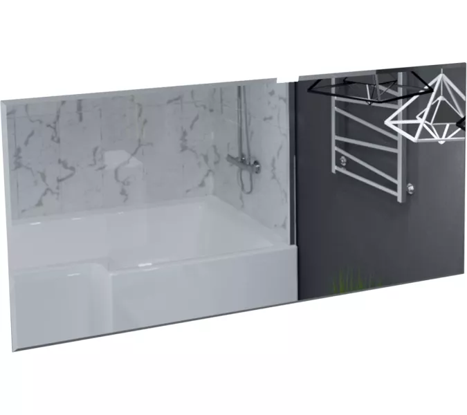 Зеркало Marka One Glace, Выбрать размер: 100, Выбрать цвет: Белый