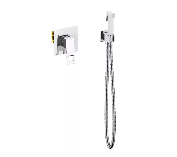 Смеситель встроенный с гигиеническим душем Timo Briana 7189/00SM, Выбрать цвет: Хром