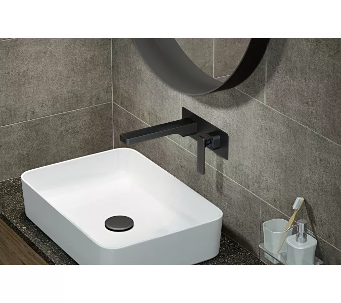 Смеситель для раковины встроенный Timo Torne 4371/03SM, Выбрать цвет: Черный