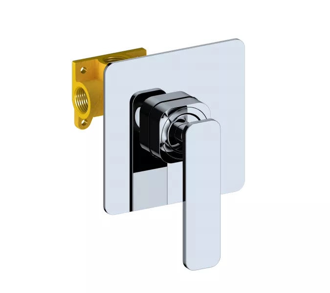 Смеситель встроенный с гигиеническим душем Timo Torne 4389/00SM, Выбрать цвет: Хром, изображение 2