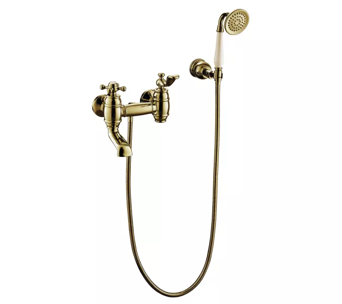 Смеситель для ванны с душем Timo Lina 7034/02Y, Выбрать цвет: Антик