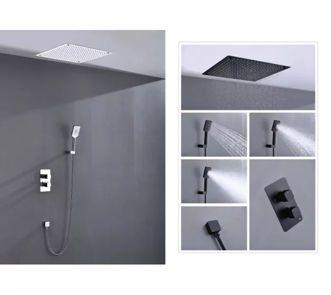 Душевая система встроенная с термостатом Timo Petruma SX-5029, Выбрать цвет: Хром, изображение 5