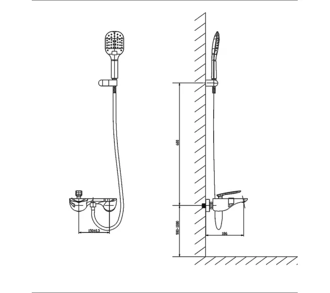 Смеситель для ванны с душем Timo Helmi 4014/00-16Y, изображение 3