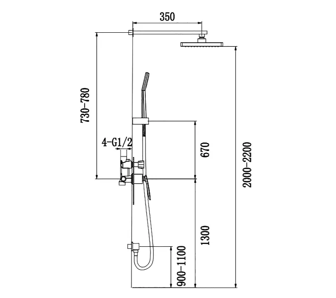 Душевая система встроенная Timo Helmi SX-4069/00-16SM, изображение 6
