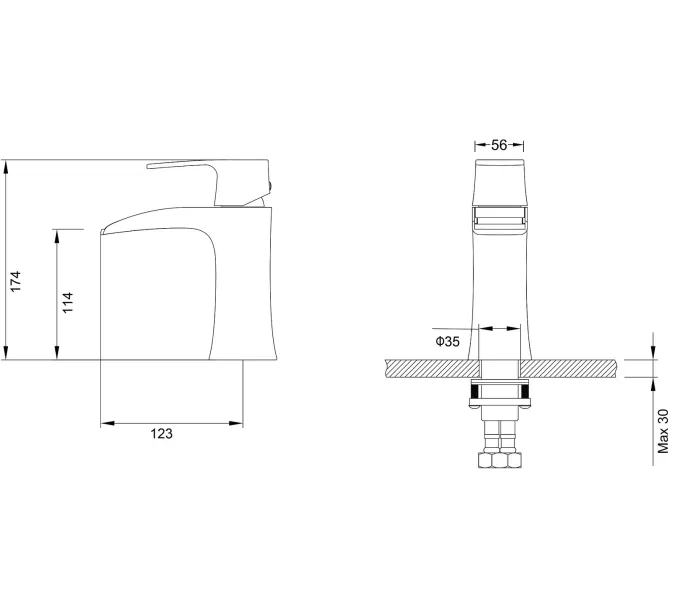 Смеситель каскадный  для раковины Timo Lumi 4261, изображение 5