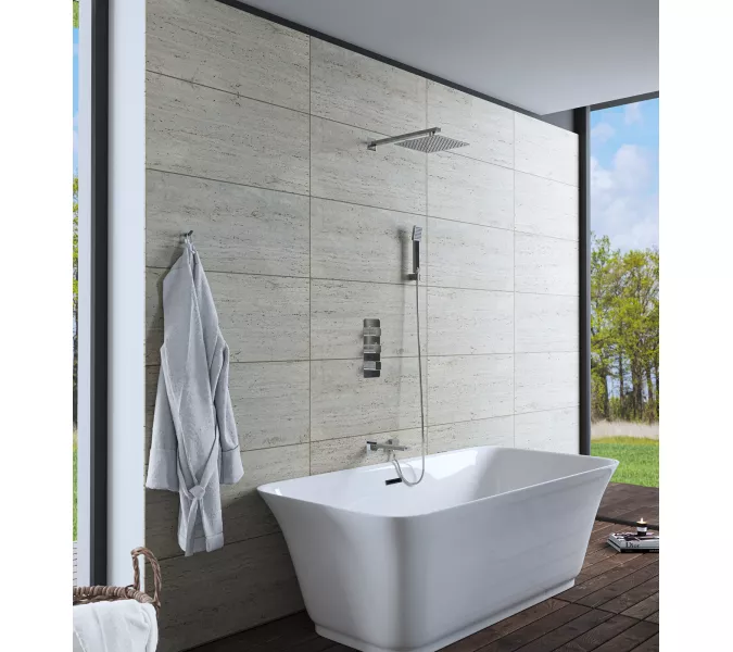 Душевая система встроенная с термостатом Timo Petruma SX-5049, Выбрать цвет: Хром, изображение 7