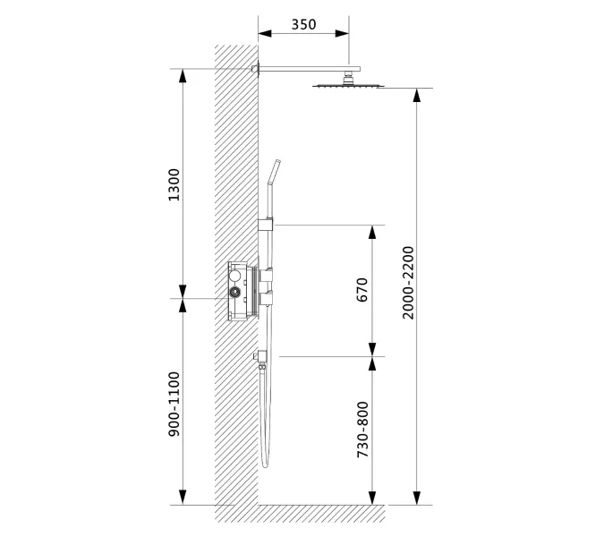 Душевая система встроенная с термостатом Timo Petruma SX-5159, изображение 5