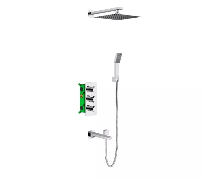 Душевая система встроенная с термостатом Timo Petruma SX-5149, Выбрать цвет: Хром