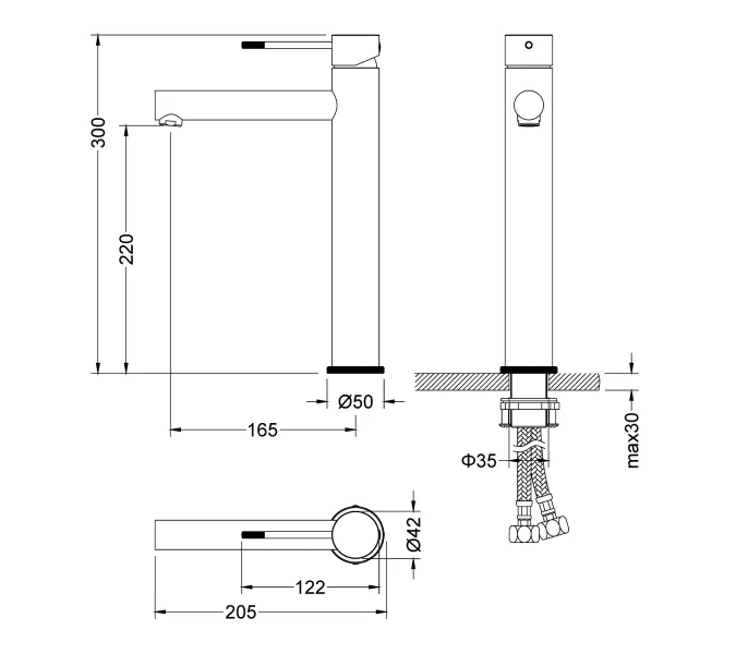 Смеситель для раковины-чаши Timo Saona 2311, Выбрать цвет: Хром, изображение 2
