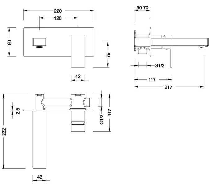 Смеситель для раковины встроенный Timo Selene 2071/00SM, Выбрать цвет: Хром, изображение 4