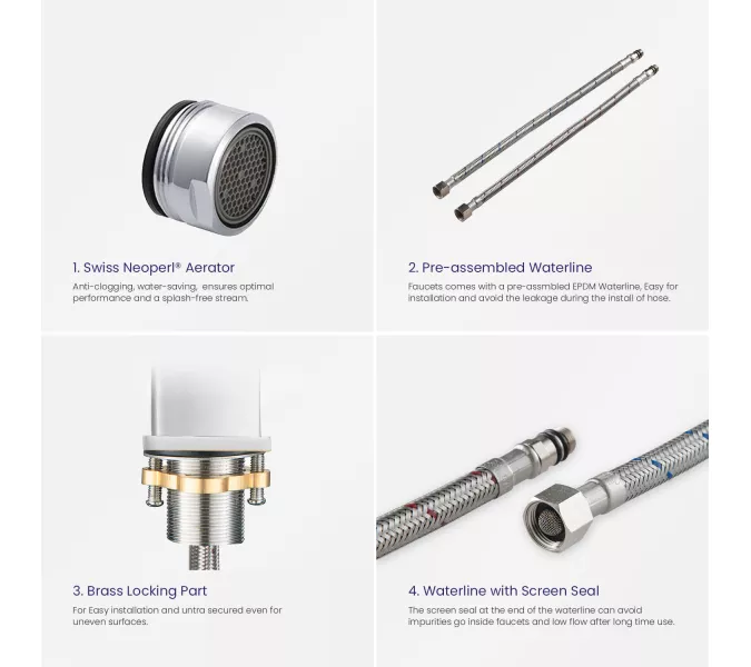 Смеситель для раковины Timo Selene 2061/00F, Выбрать цвет: Хром, изображение 8