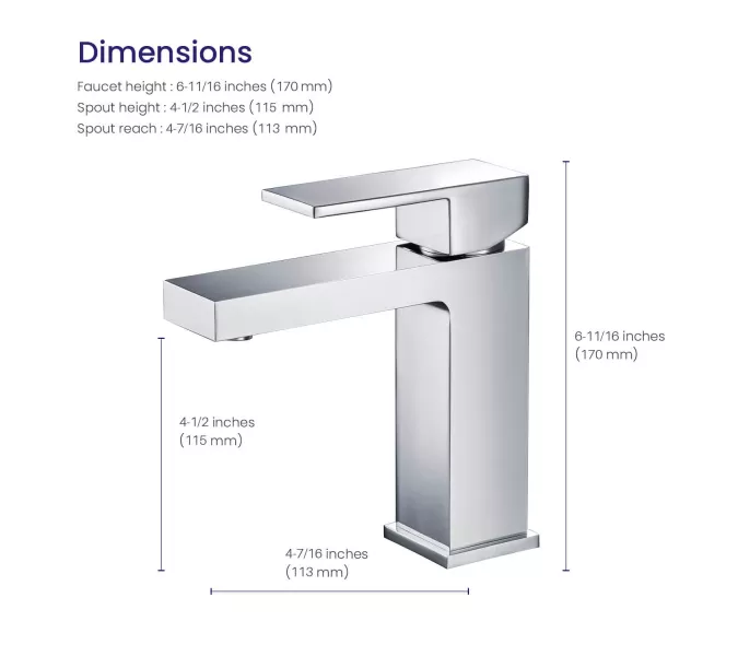 Смеситель для раковины Timo Selene 2061/00F, Выбрать цвет: Хром, изображение 7