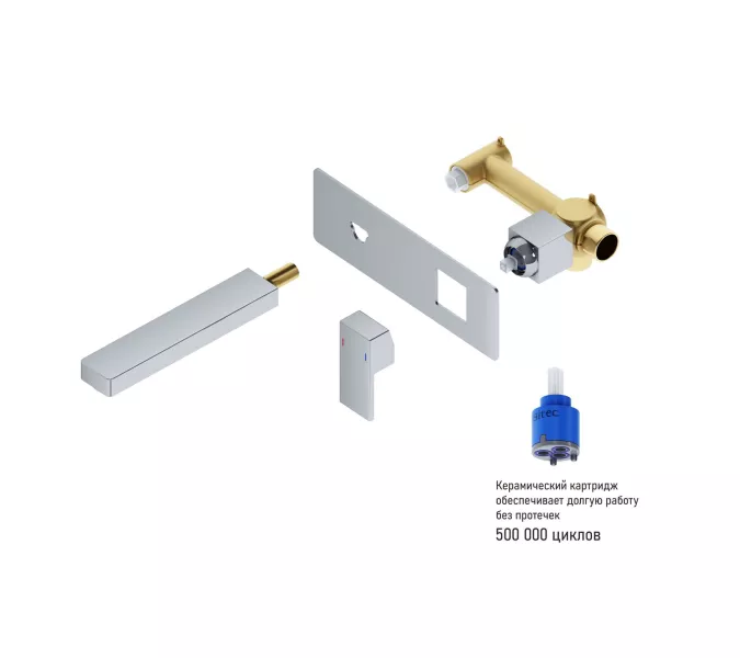 Смеситель для раковины встроенный Timo Selene 2071/00SM, Выбрать цвет: Хром, изображение 3