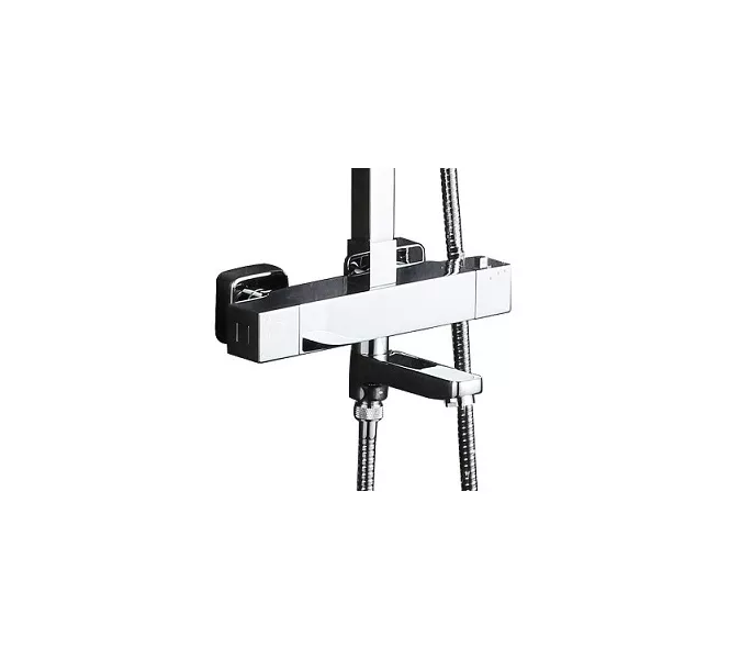 Душевая стойка с термостатом Timo Tetra-thermo SX-0169, Выбрать цвет: Хром, изображение 3