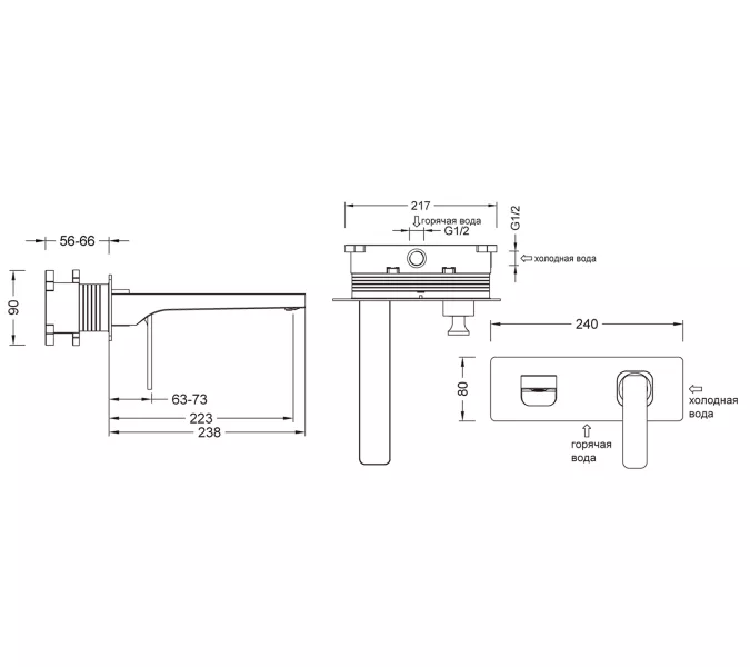 Смеситель для раковины встроенный Timo Torne 4371/02SM, Выбрать цвет: Антик, изображение 5