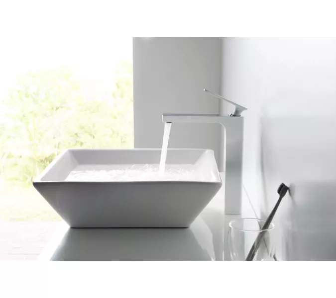 Смеситель для раковины-чаши Timo Torne 4311/00-16F, Выбрать цвет: Хром Белый, изображение 2