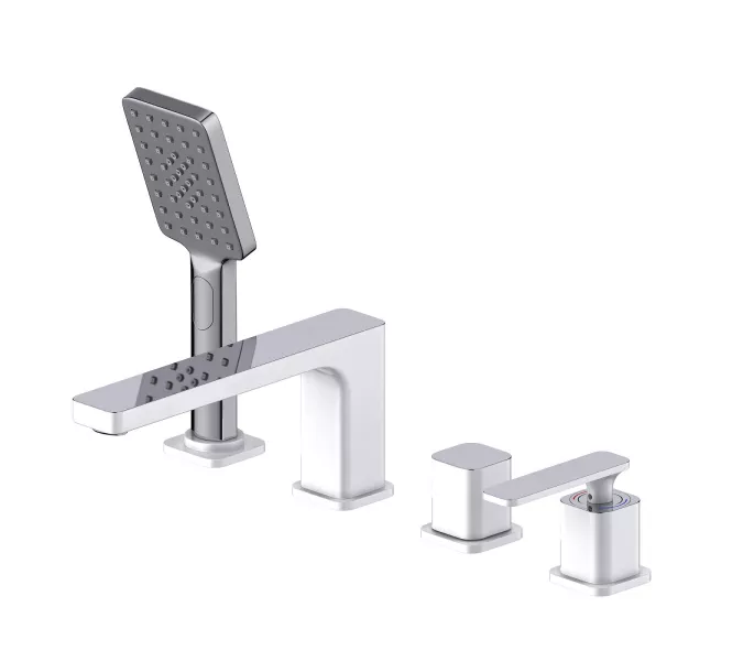 Смеситель врезной для ванны с душем Timo Torne 4330/00-16Y, Выбрать цвет: Хром Белый