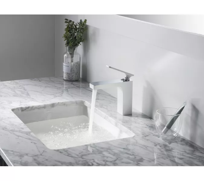 Смеситель для раковины Timo Torne 4361/00-16F, Выбрать цвет: Хром Белый, изображение 2