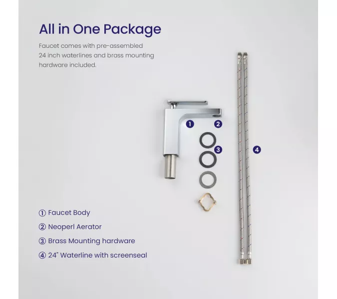 Смеситель для раковины Timo Torne 4361/00-16F, Выбрать цвет: Хром Белый, изображение 4