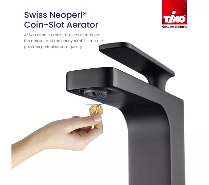 Смеситель для раковины Timo Torne 4361/03F, Выбрать цвет: Черный, изображение 4