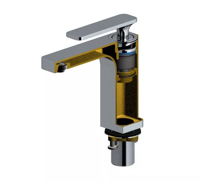 Смеситель для раковины с гигиеническим душем Timo Torne 4360/00G, Выбрать цвет: Хром, изображение 2