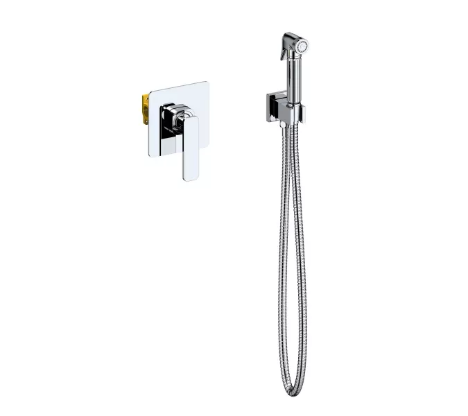 Смеситель встроенный с гигиеническим душем Timo Torne 4389/00SM, Выбрать цвет: Хром