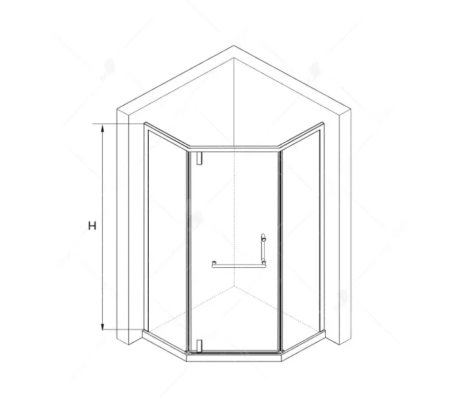 Душевой уголок RGW HO-084, Цвет стекла: прозрачное, Цвет профиля (вариация): Хром, Выбрать размер: 90x90, изображение 4