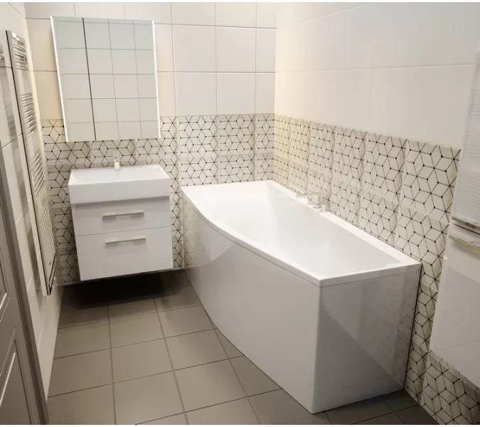 Ванна Astra-Form Скат из литьевого мрамора 170х75 см, Ориентация: левая