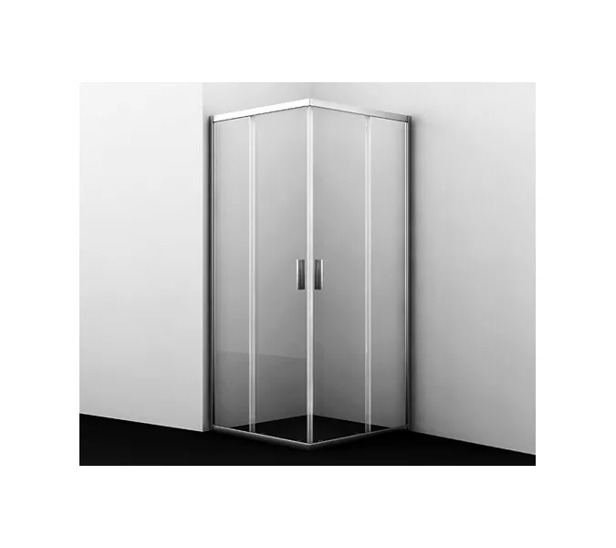 Душевой уголок  WasserKRAFT Lippe квадратный, Цвет стекла: прозрачное, Цвет профиля: Хром, Выбрать размер: 80х80, изображение 9