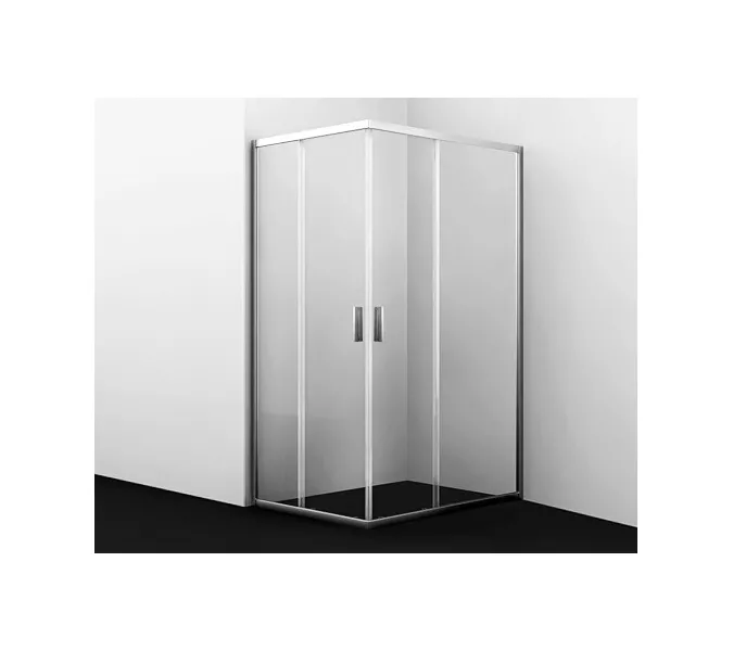Душевой уголок WasserKRAFT Lippe 90х120 прозрачное стекло, хром, Внешний вид: Прямоугольный