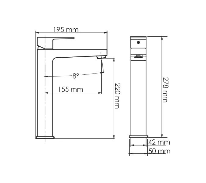 Смеситель для умывальника WasserKRAFT Abens 2003H, изображение 3