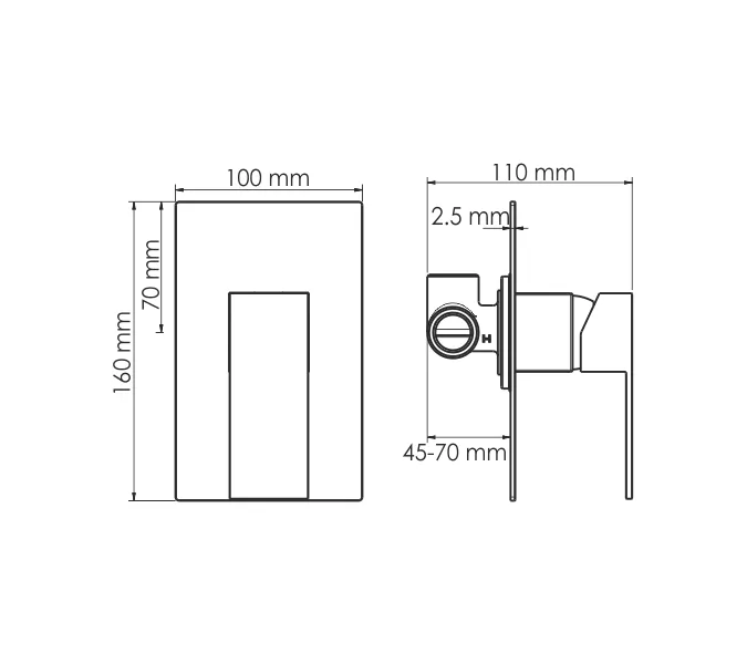 Смеситель для душа WasserKRAFT Abens 2051, изображение 2