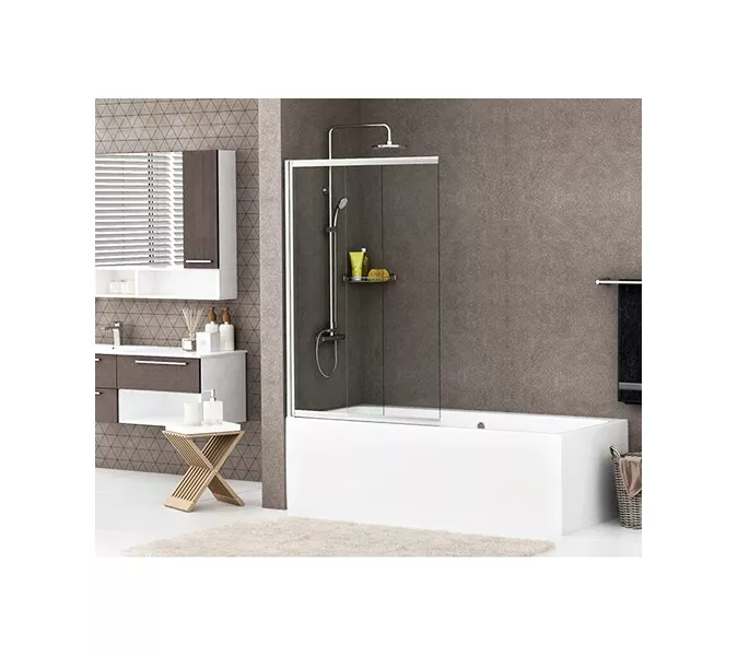 Стеклянная шторка WasserKRAFT Main прозрачное/хром, Цвет стекла: прозрачное, Цвет профиля: Хром, Выбрать размер: 100, Внешний вид: без фиксатора, Ориентация: Универсальная, изображение 11