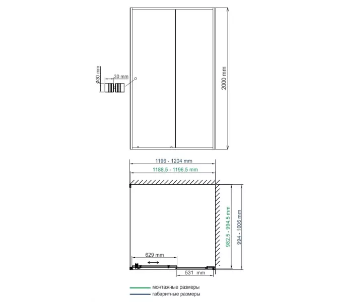 Душевой уголок WasserKRAFT Rhin 44S, Цвет стекла: прозрачное, Цвет профиля: Белый, Выбрать размер: 100х120, изображение 8