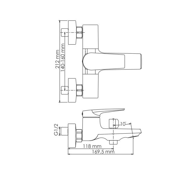 Смеситель  для ванны с коротким изливом WasserKRAFT Glan 6601, изображение 3