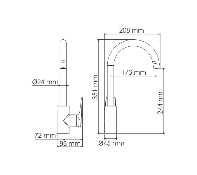 Смеситель для кухни WasserKRAFT Aisch 5507, изображение 3