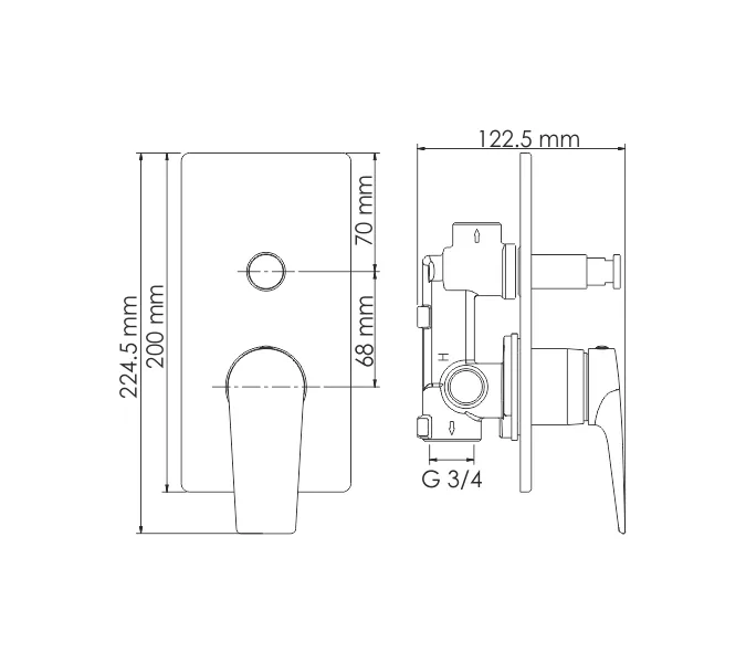Смеситель для ванны и душа WasserKRAFT Glan 6661, изображение 3