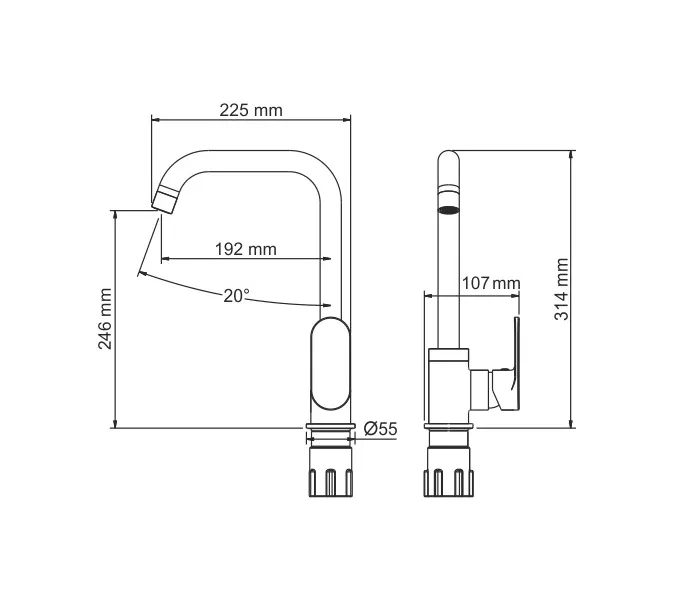 Смеситель для кухни WasserKRAFT Mindel 8507, изображение 3