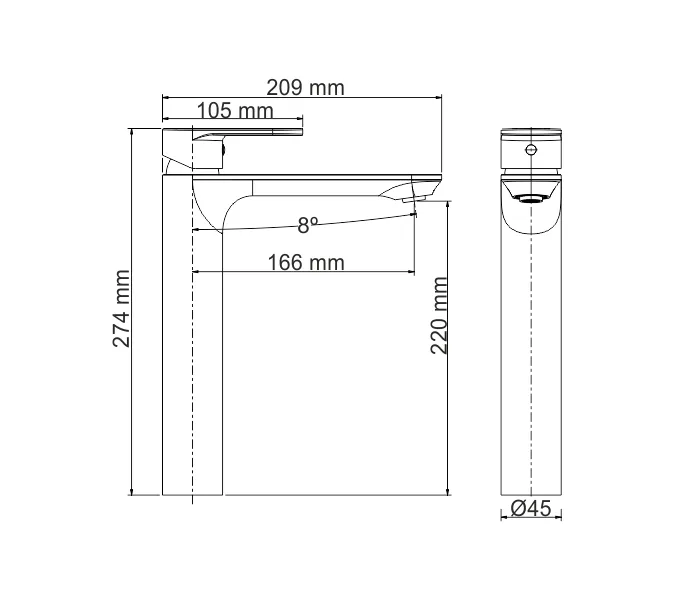 Смеситель для умывальника WasserKRAFT Mindel 8503H, изображение 6
