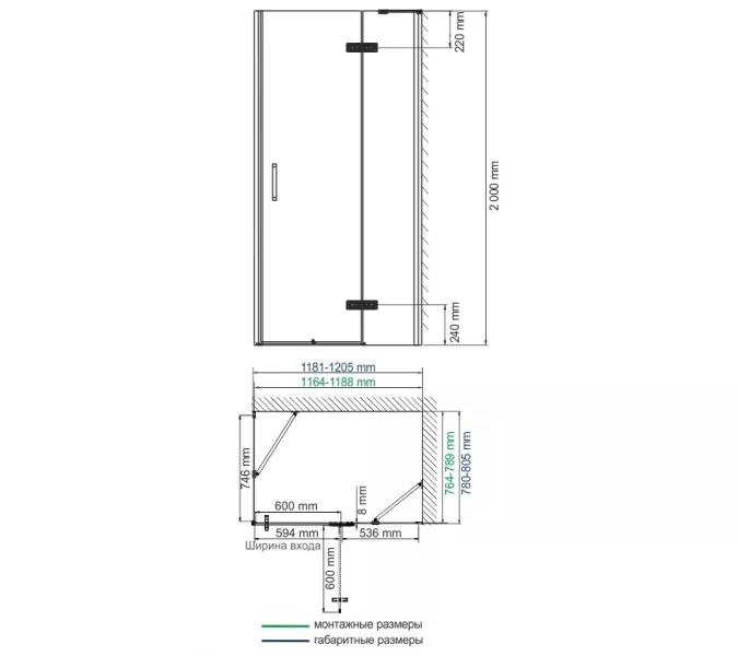 Душевой уголок WasserKRAFT AllerWHITE  Хром/Белый, Цвет стекла: прозрачное, Цвет профиля: Хром, Выбрать размер: 80х120, Ориентация: Правая, изображение 8
